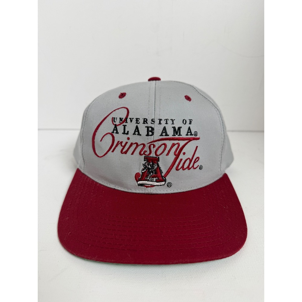 Alabama Crimson Tide Hat Mens OSFM Gray Cotton Snapback Vintage NCAA Bama Cap
